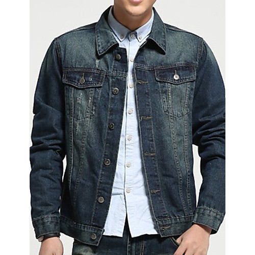 Men's Long Sleeve Casual Jacket,Cotton P...