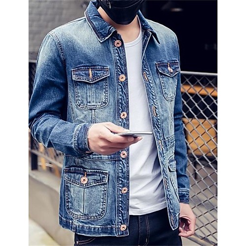 Men's Long Sleeve Casual Jacket,Cotton S...
