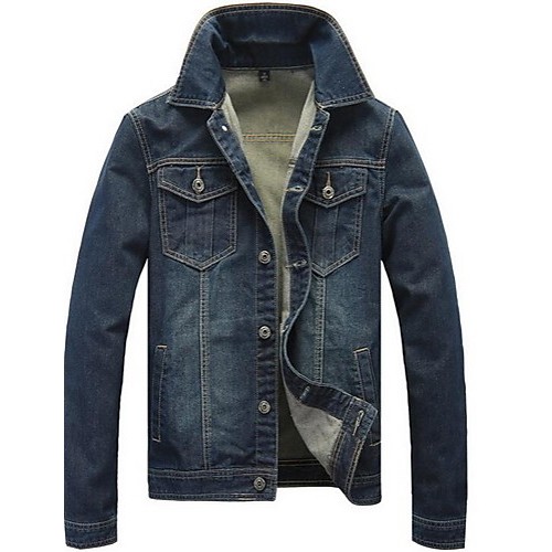Men's Print Long Sleeve Jacket,Cotton Ca...