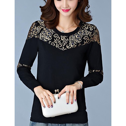 Women's Casual/Daily Simple Fall T-shirt...