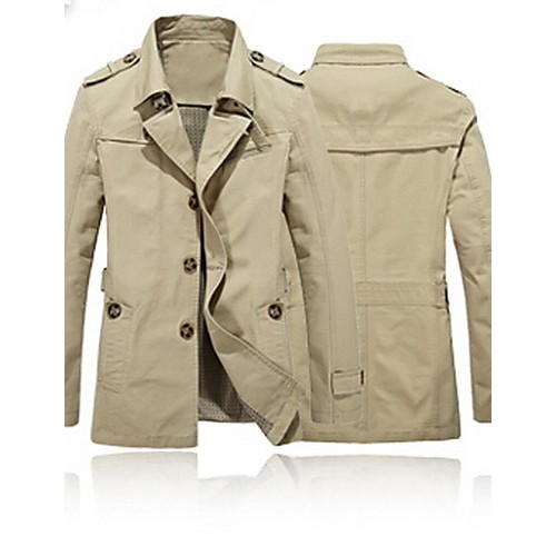 Men's Solid Casual Style Plus Sizes Tren...