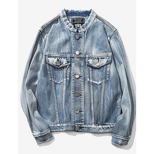 Men's Casual/Daily Simple Jackets,Solid ...