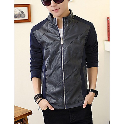 Men's Long Sleeve Casual / Plus Size Jac...
